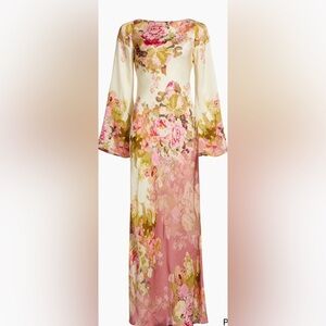 Hemant & Nandita Sama Floral Boatneck Maxi Dress